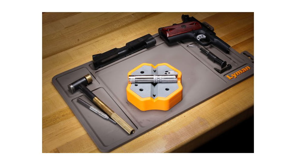 Lyman X-Block Gunsmith Bench Block, Grey/Orange, 04079