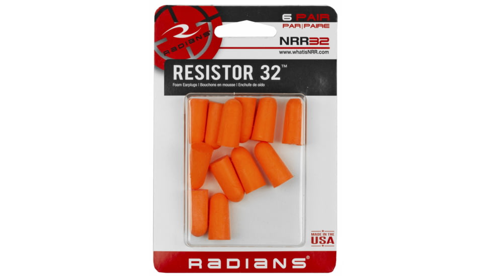 Lynx Defense Radians Resistor 32 Disposable Foam Earplugs 6 Pair, 5E0DF77ACH
