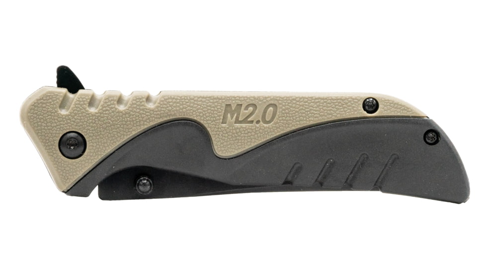 M&amp;P M2.0 Ultra Glide Folding Knife, 3.5in, 8Cr13MoV Steel Blade, 4.5in, Rubber Handle, OD Green, 1100042