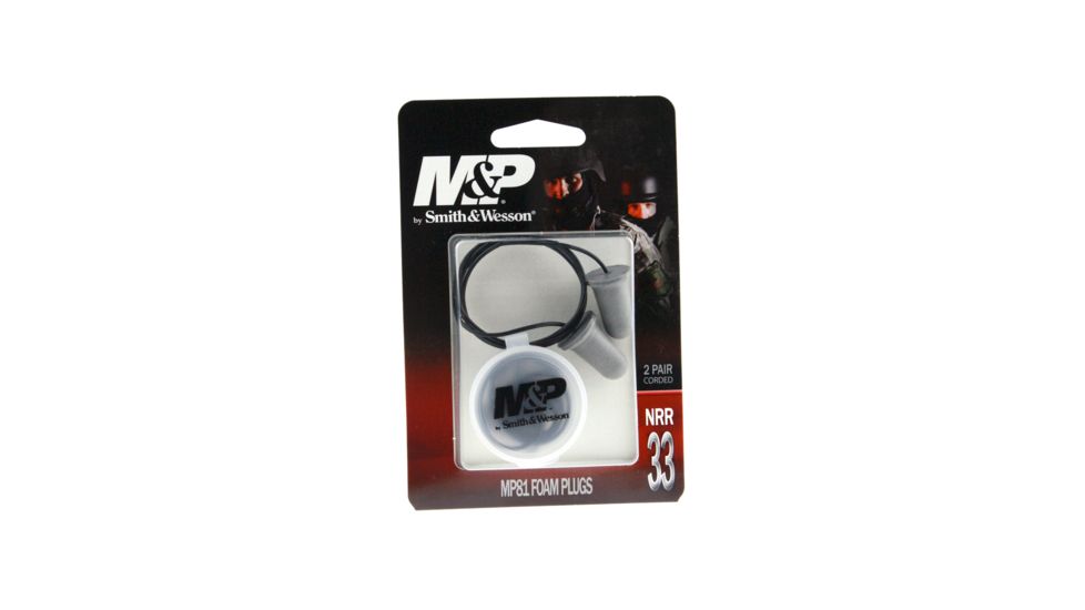 Smith &amp; Wesson MP81TC2 2 Pair Uncorded Bell Plugs, Grey, One Size MP81TC2