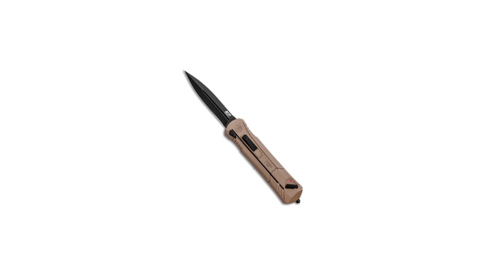 M&amp;P Smith &amp; Wesson M&amp;P OTF Spring Assisted Spear Point Tan 3.5" Black*DISC*, Tan, AUS-8, adult, BHQ-185541