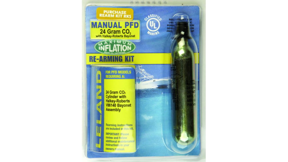Maark5 Leland Co2 Manual Life jacket Rearming Kit - 24 Gram Co2 Cartridge, 24g-manual-rearm-kit-life-jacket-accessories