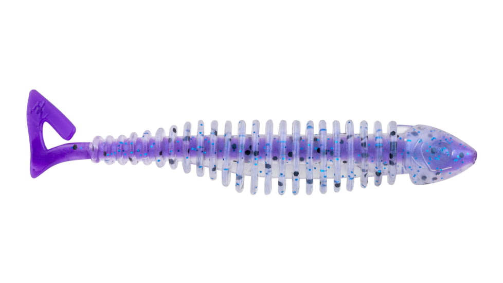 Mace Gaikotsu Ribbed Curl Tail 4in 8pk, Purple Freeze, MTZGKCT4.0PRLPRPL