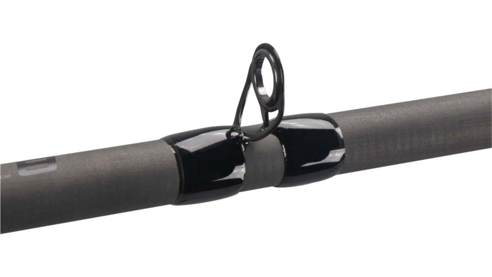 Team Lew's Signature Series Casting Rod, 7ft 6in 1-PC Graphite Blank w/ FOCAS Technology, Medium  w/ Fast, Seaguide RA Line Guides, Split-Grip Handle, Silver/Black, TLS76M-CB