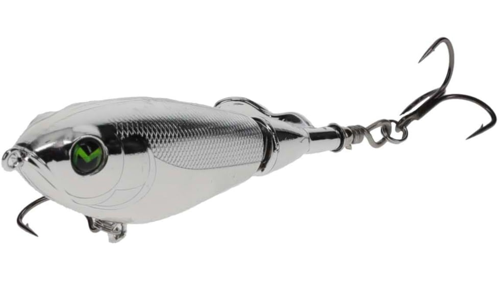 MACH Baits Patroller 90 Fishing Lure, Topwater Propeller Bait, Chrome, 1/2oz, HCMBPT90-400, HCMBPT90-400