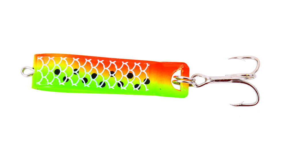 Mack's Lure Cripplure Freshwater Spoon, 1/4oz, Glow Firetiger, 40230