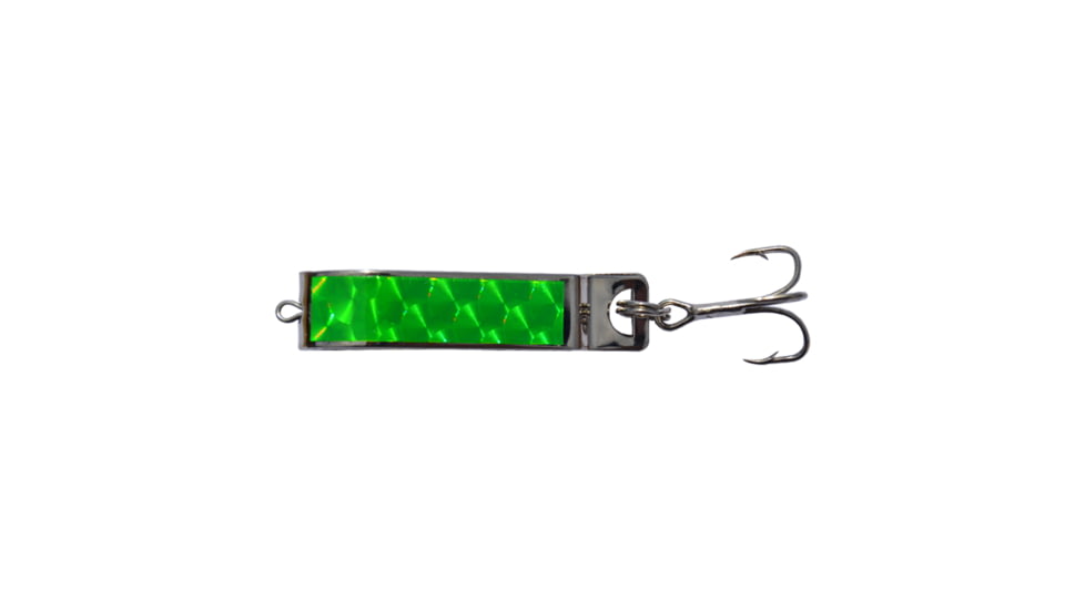 Mack's Lure Cripplure Freshwater Spoon, 1/4oz, Nickle/Green Prism, 40203