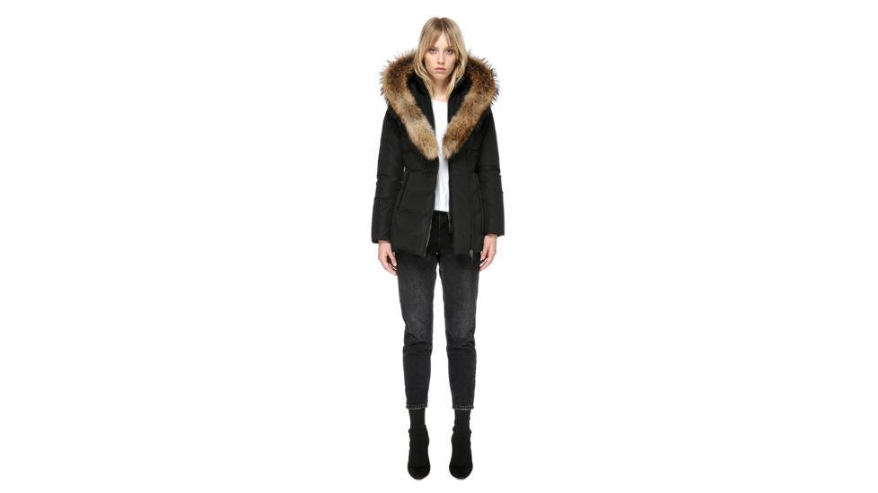 Mackage Adali Fitted Winter Down Coat With Fur Hood - Womens, Black, Medium ADALI-BLACK-M