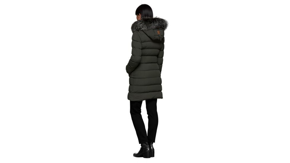 Mackage Calla Lightweight Down Coat With Fur Trimmed Hood - Womens, Spruce, Small, CALLA-SPRUCE-S