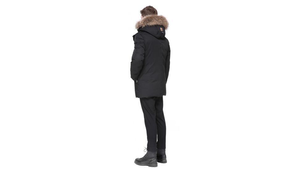 Mackage Edward Hip Length Down Winter Parka With Fur - Men's, Black, 3XL, EDWARD-BLACK-46