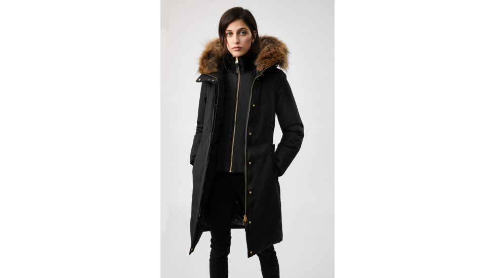 Mackage Harlowe Down Coat - Womens, Black / Natural Fur, Extra Small, Harlowe-R-Black-XS