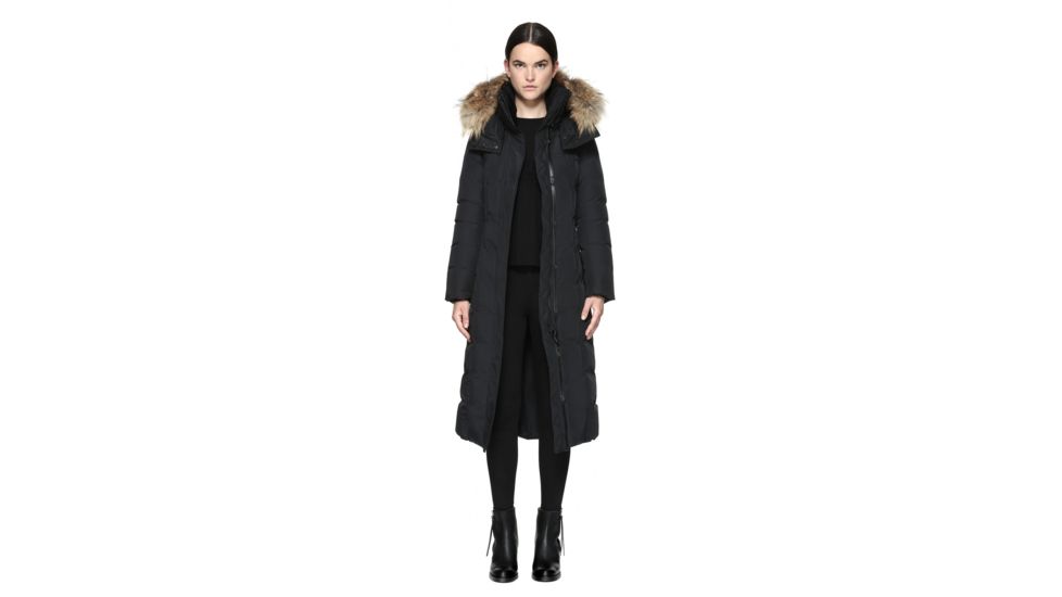 Mackage Jada Maxi Length Winter Down Coat With Sheepskin - Womens, Black, Extra Small JADA-BLACK-XS