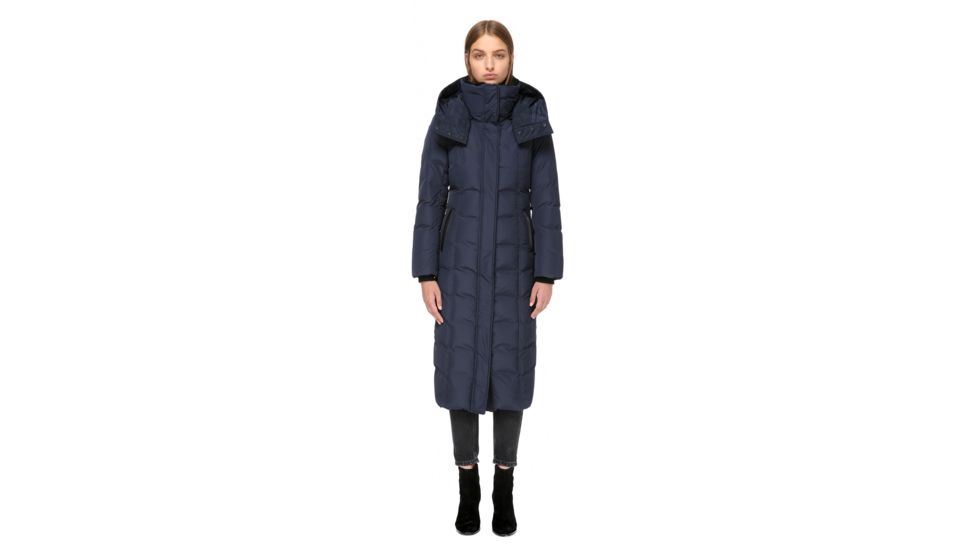 Mackage Jada Maxi Length Winter Down Coat With Sheepskin - Womens, Ink, Extra Small JADA-INK-XS