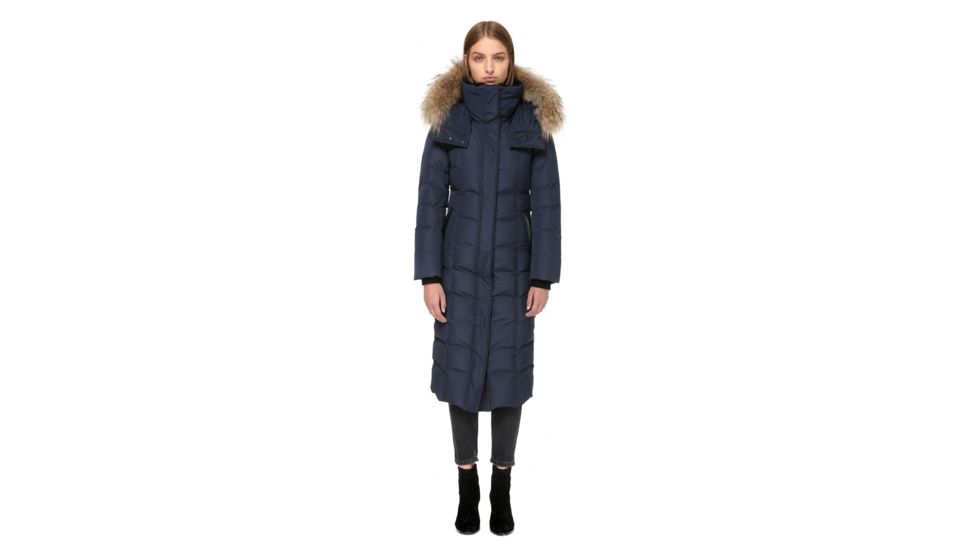 Mackage Jada Maxi Length Winter Down Coat With Sheepskin - Womens, Ink, Extra Small JADA-INK-XS