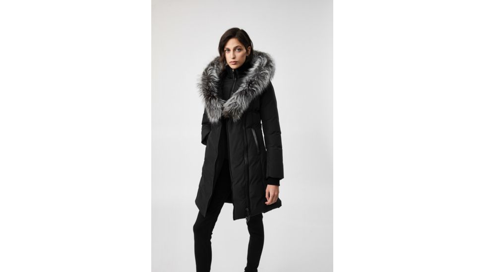Mackage Kay Down Coat - Womens, Black / Silverfox Fur, Medium, Kay-XR-Black/Silver-M