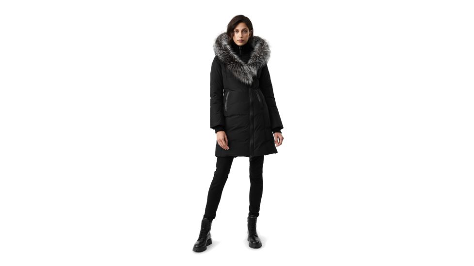Mackage Kay Down Coat - Womens, Black / Silverfox Fur, Medium, Kay-XR-Black/Silver-M