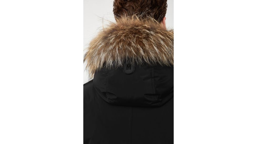 Mackage Nathan Down Bomber Jacket - Mens, Black / Natural Fur, 36, Nathan-F-Black-36