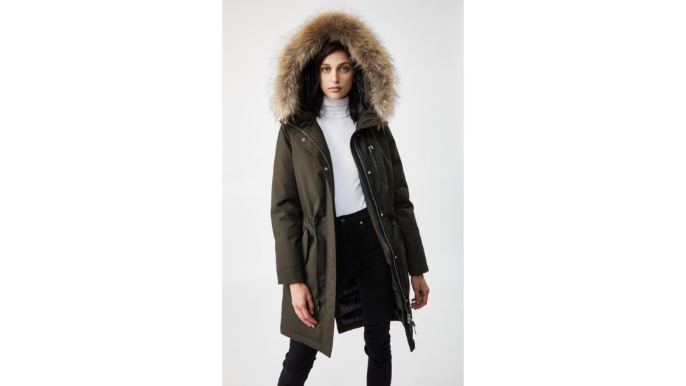 Mackage Rena Twill Parka - Womens, Army / Natural Fur, Extra Small, Rena-DR-Army-XS
