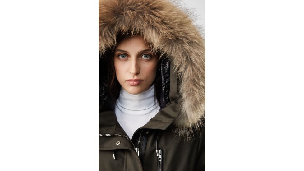 Mackage Rena Twill Parka - Womens, Army / Natural Fur, Extra Small, Rena-DR-Army-XS