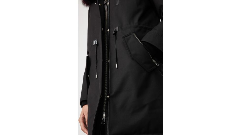 Mackage Rena Twill Parka - Womens, Black / Silverfox Dyed to Berry, Medium, Rena-DXR-Black/Berry-M