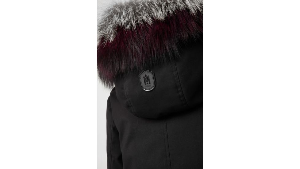 Mackage Rena Twill Parka - Womens, Black / Silverfox Dyed to Berry, Medium, Rena-DXR-Black/Berry-M