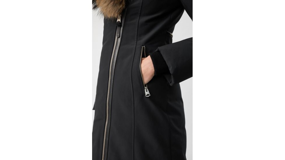 Mackage Trish Mid-Length Down Coat - Womens, Black / Natural Fur, Medium, Trish-R-Black-M