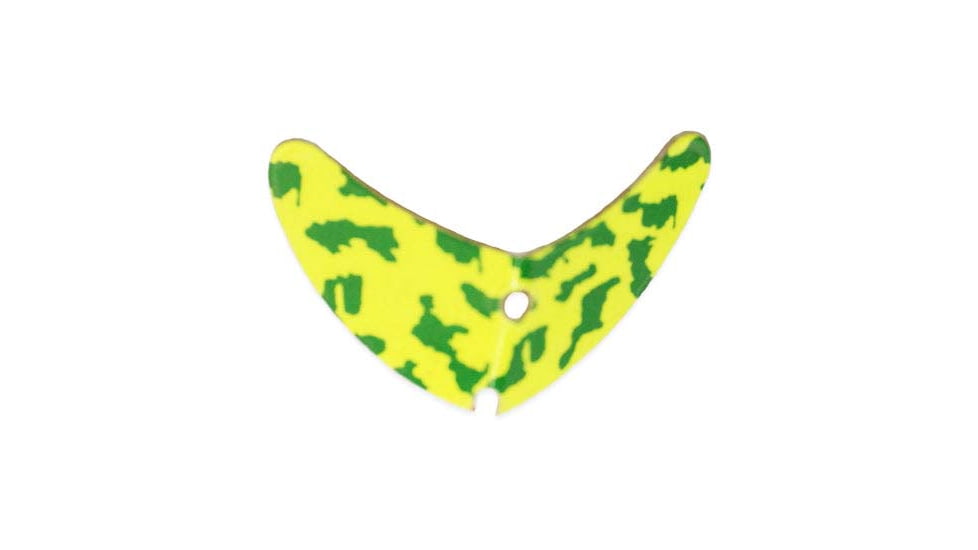 Macks Lure Smile Blade, Chartreuse Tiger/Green, 1.1in, 5 Pack, 65249