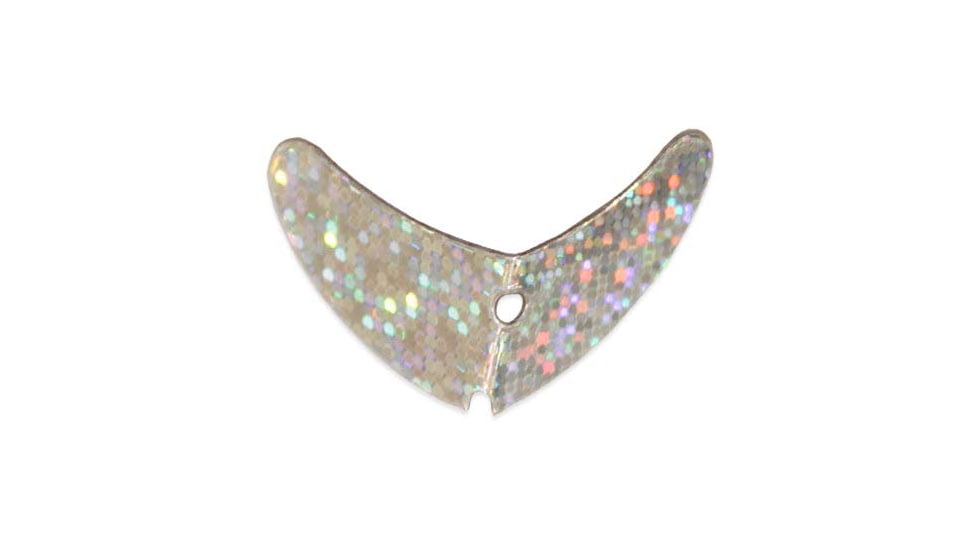 Macks Lure Smile Blade, Silver Sparkle, 1 1/2in, 5 Pack, 65321