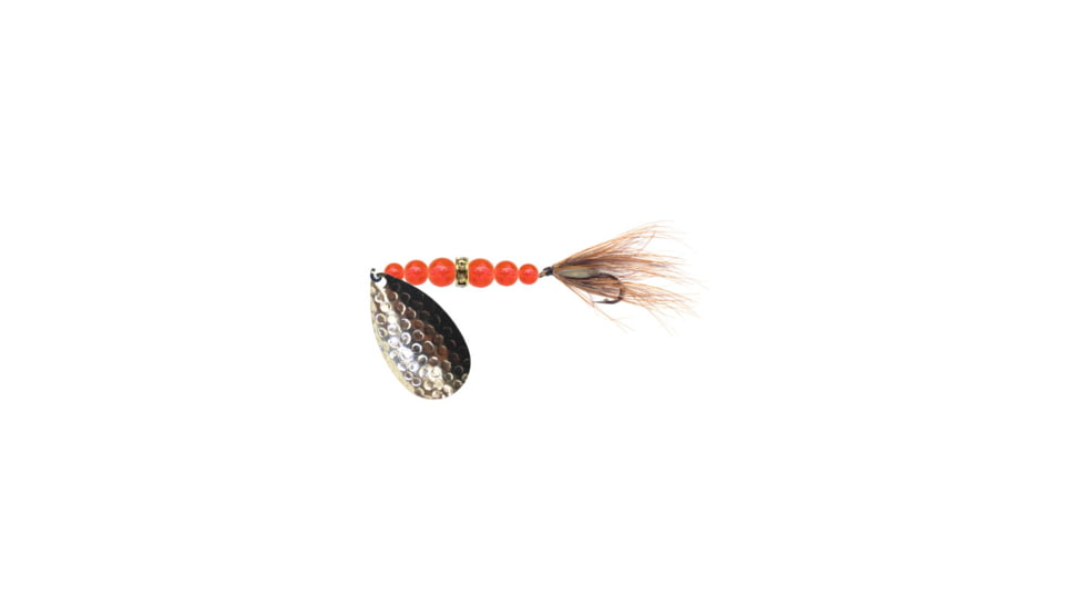 Macks Lure Wedding Ring Glo Fly Series, Size 8, Nickel/Orange/White, 8602