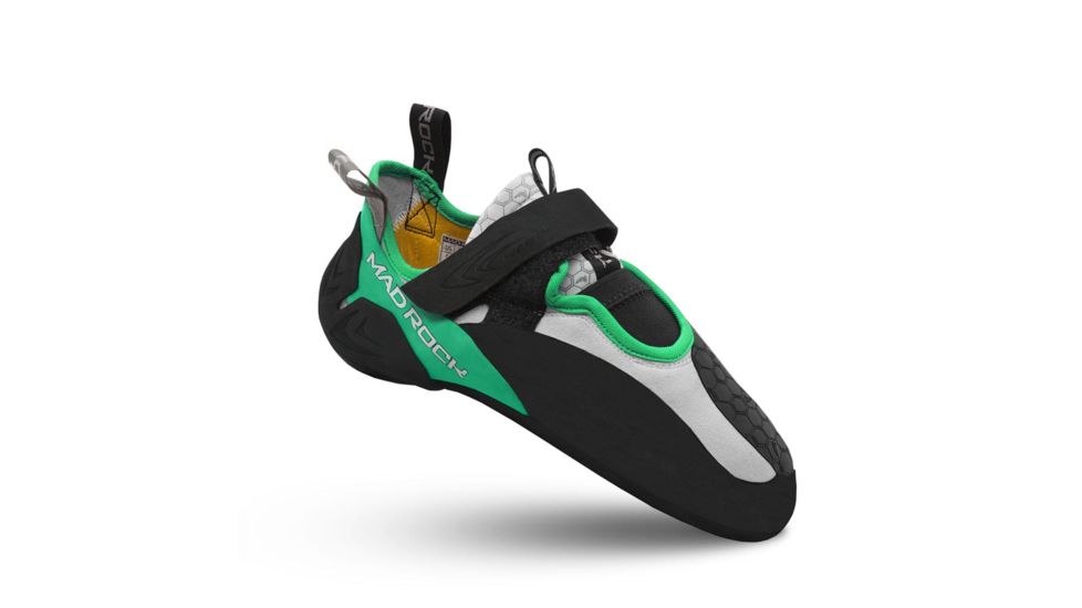 Mad Rock Drone LV Mens Climbing Shoes, Black/Lime, 5.5 US, 450055-55