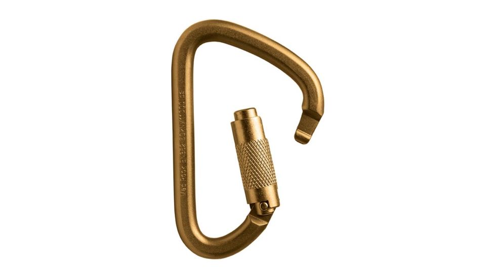 Mad Rock XL Steel Triple Lock Carabiner, Gold 870559005340