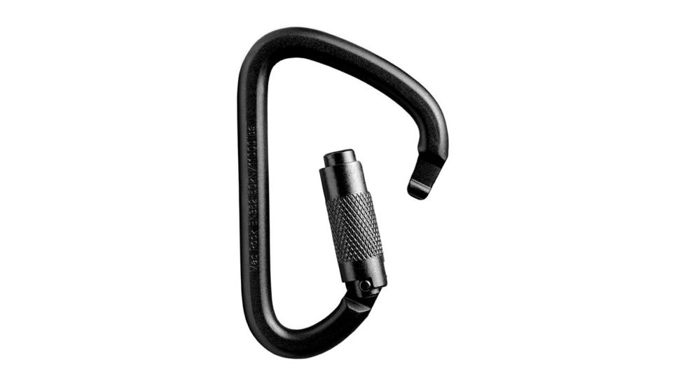 Mad Rock XL Steel Twist Lock Carabiner, Black 852210006835