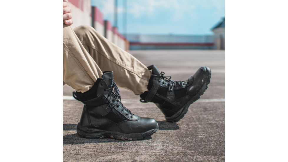 Maelstrom Landship 2.0 Mens 8in Tactical Boot w/ Zipper, Non-Insulated, Medium, 10, Black, T1280BZ-10M