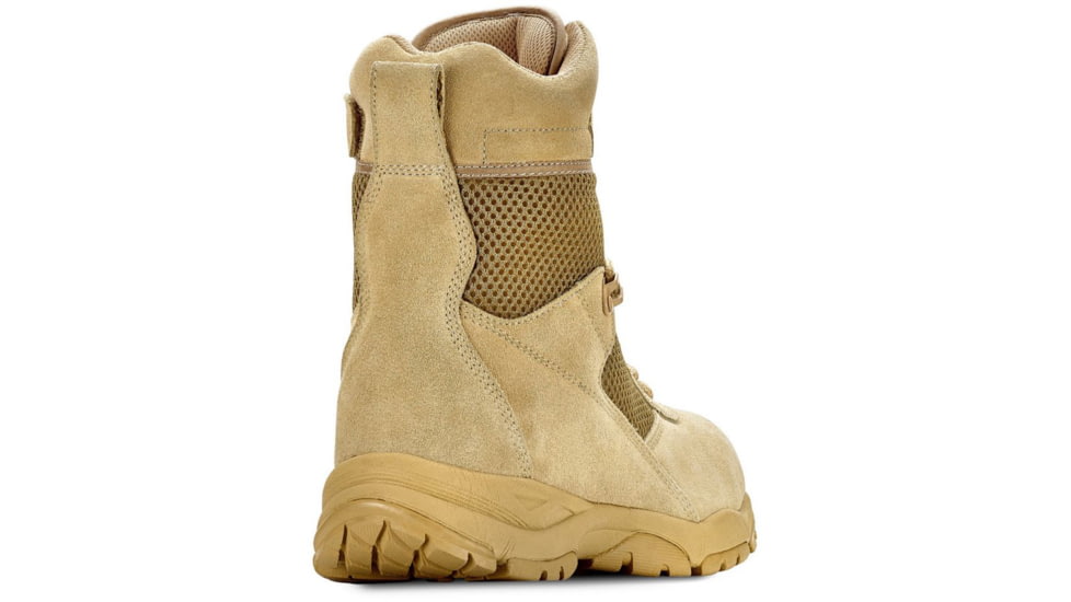 Maelstrom Landship 2.0 Mens 8in Tactical Boot w/ Zipper, Non-Insulated, Wide, 12, Tan, T1281BZ-12W