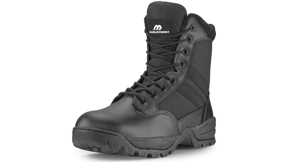 Maelstrom Tac Force Mens 8in Tactical Boot w/ Zipper, Waterproof, Insulated, Medium, 11.5, Black, T5180Z WP IN-11.5M