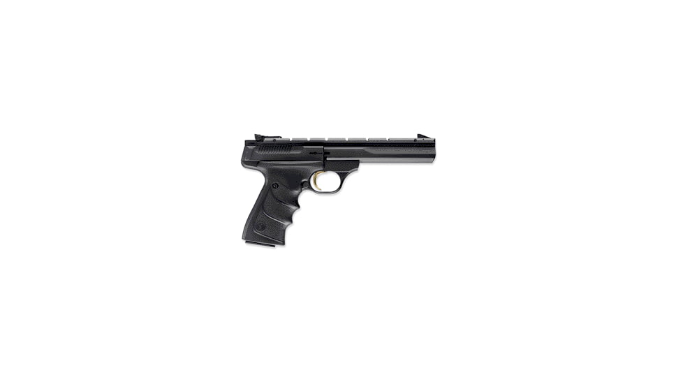 Browning Buck-Mark-Contour-URX Pistol, .22 Long Rifle, 5.5 in barrel, matte blue aluminum frame, Ultragrip RX grip, blowback operated semi-auto, single-action, fixed blade front, adj. target rear, 10 round magazine, BBM-CNT-URX-FRRMPG