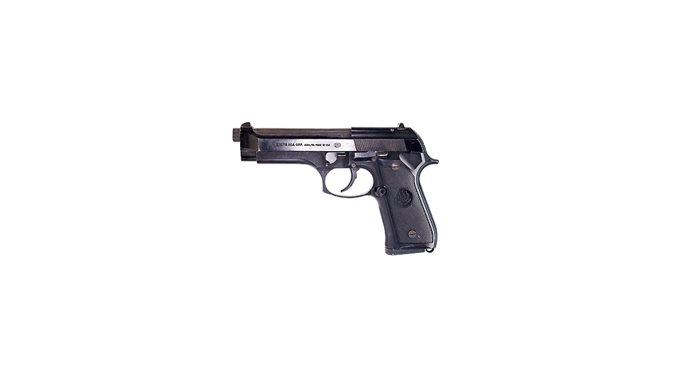 Beretta 92D Pistol, 9mm Luger, 4.9 in barrel, anodized aluminum frame, plastic grip, recoil operated semi-automatic, double-action only, no external safeties, fixed 3-dot, 15 round magazine, BT-92D-FRRMPG