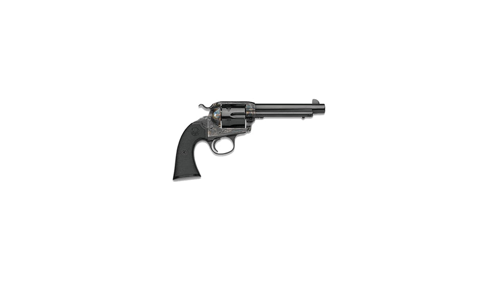 Beretta Stampede-Bisley Revolver, .357 Magnum, 5.5 in barrel, charcoal blue steel frame, black plastic grip, revolving chamber, single-action, automatic hammer block, fixed, 6 round magazine, BT-STPD-BSY-2-FRRMPG