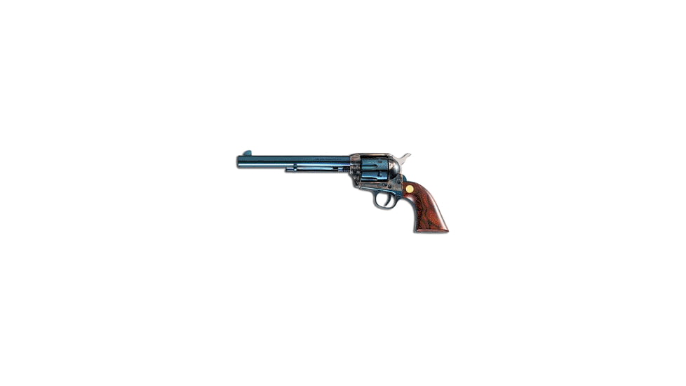 Beretta Stampede-Deluxe Revolver, .45 Colt, 7.5 in barrel, charcoal blue steel frame, select walnut grip, revolving chamber, single-action, automatic hammer block, fixed, 6 round magazine, BT-STPD-DLX-6-FRRMPG