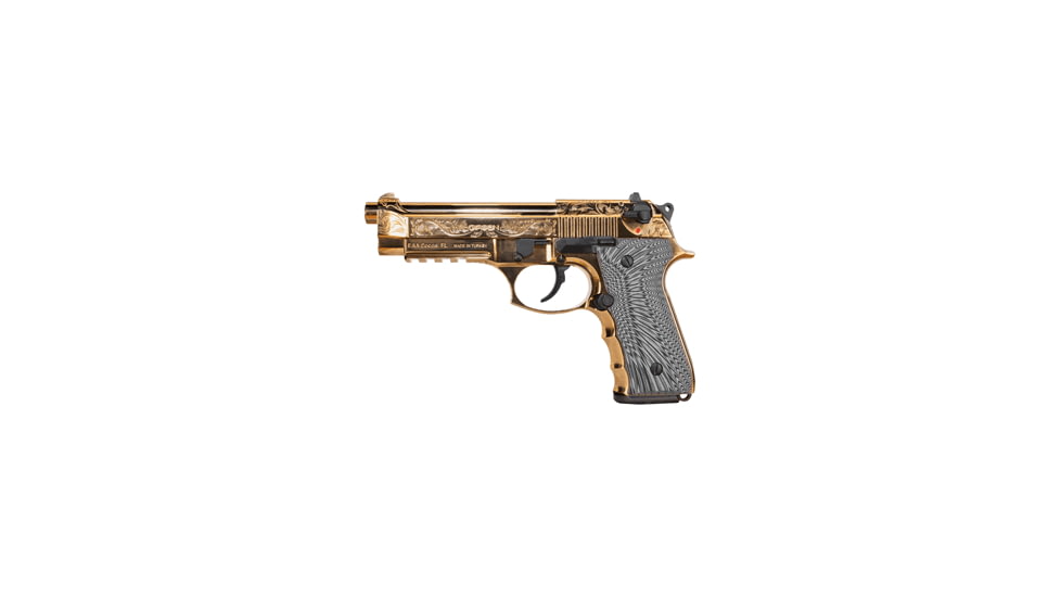 Girsan Regard-MC-Deluxe Pistol, 9mm Luger, 4.9 in barrel, aluminum alloy frame, custom G10 grip, recoil operated semi-automatic, double-action, slide mounted ambi safety, 3-dot fixed, 18 round magazine, GSN-RGRD-MC-DLX-FRRMPG