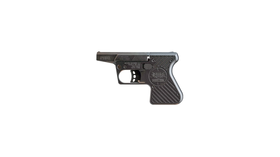 Heizer Defense PAR1 Pistol, .223 Remington, 3.87 in barrel, black stainless steel frame, integrated grip, locked breech single-shot, single-action, no manual safety, fixed blade and notch, 1 round magazine, HEIZER-PAR1-FRRMPG