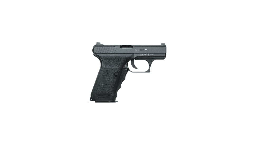 Heckler &amp; Koch P7-M13 Pistol, 9mm Luger, 4.13 in barrel, steel frame, polymer grip, delayed blowback semi-auto, single-action, squeeze cocker, fixed, 13 round magazine, HK-P7-M13-FRRMPG