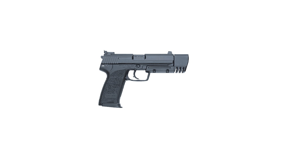 Heckler &amp; Koch USP-Match Pistol, .45 ACP, 6 in barrel, polymer frame, integrated polymer grip, recoil operated semi-automatic, SA, DA or DAO, frame mounted hammer lock, adjustable target, 12 round magazine, HK-USP-MTC-FRRMPG