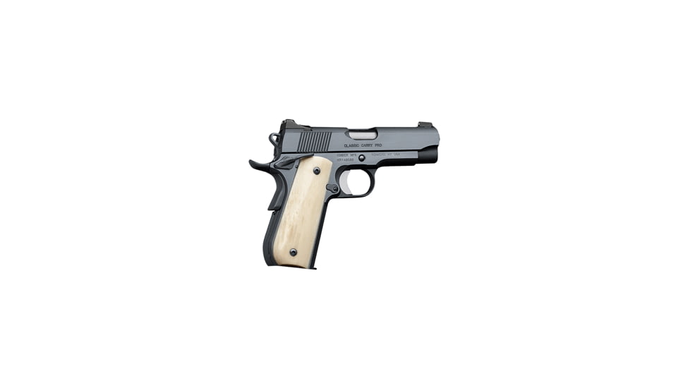 Kimber Classic-Carry-Pro Pistol, .45 ACP, 4 in barrel, blued finish steel frame, bone grip, recoil operated semi-automatic, single-action, grip safety, ambi thumb safety, 3-dot night sights, 8 round magazine, KMBRCLASSICCYPRO-FRRMPG