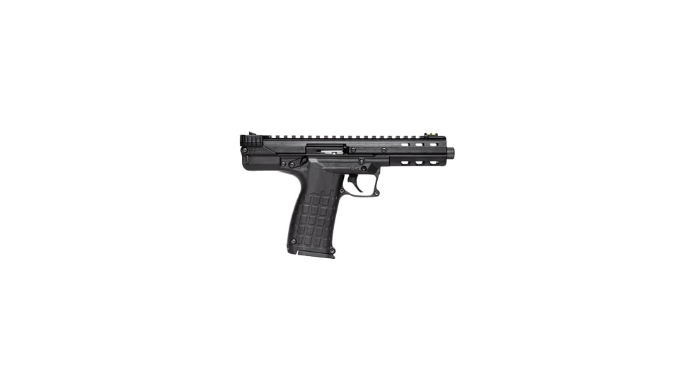 Kel-Tec CP33 Pistol, .22 Long Rifle, 5.5 in barrel, black polymer frame, integrated polymer grip, blowback operated semi-auto, single-action, frame mounted ambi safety, fiber optic front and rear, 33 round magazine, KT-CP33-FRRMPG
