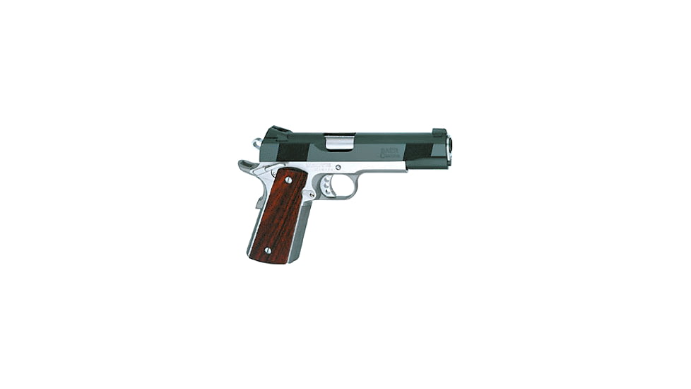 Les Baer 1911-Concept-IV Pistol, .45 ACP, 5 in barrel, stainless steel frame, checkered cocobolo grip, recoil operated semi-automatic, single-action, grip safety, manual thumb safety, fixed combat, 8 round magazine, LB-1911-CNCP-IV-FRRMPG