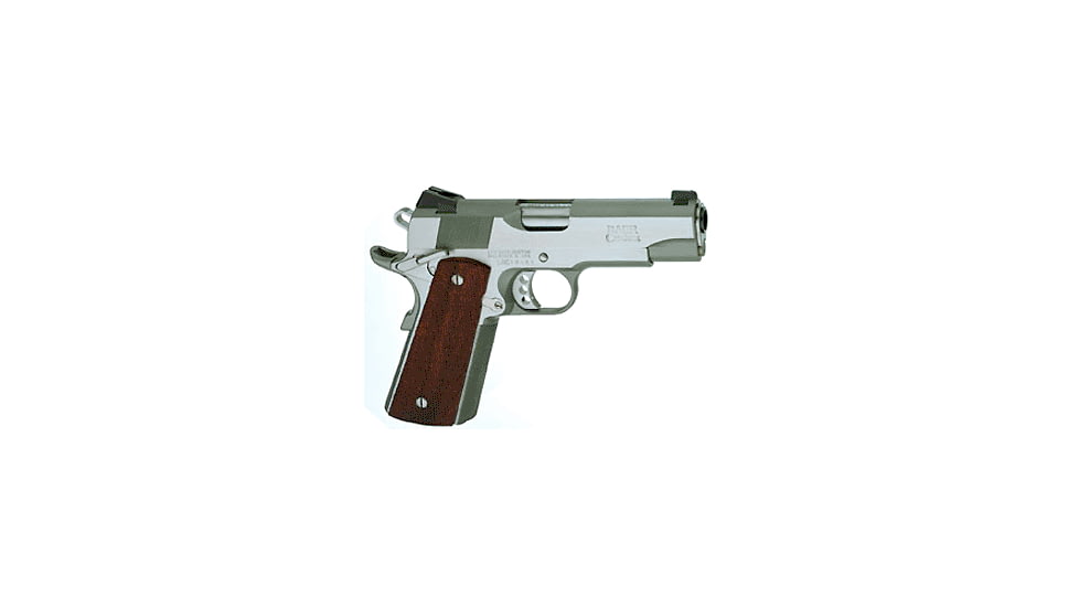 Les Baer 1911-Concept-VIII Pistol, .45 ACP, 4.25 in barrel, stainless steel frame, checkered cocobolo grip, recoil operated semi-automatic, single-action, fixed combat night sights, 8 round magazine, LB-1911-CNCP-VIII-FRRMPG