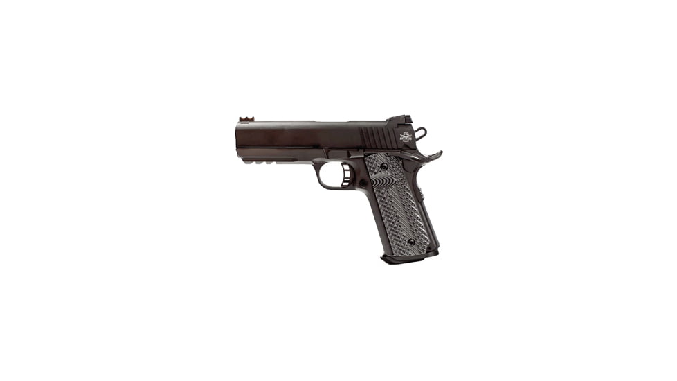 Rock Island Armory TAC-Ultra-MS Pistol, 10mm Auto, 4.25 in barrel, parkerized steel frame, custom G10 grip, recoil operated semi-automatic, single-action, fiber-optic front, adjustable rear, 8 round magazine, RIA-TAC-UTA-MS-3-FRRMPG