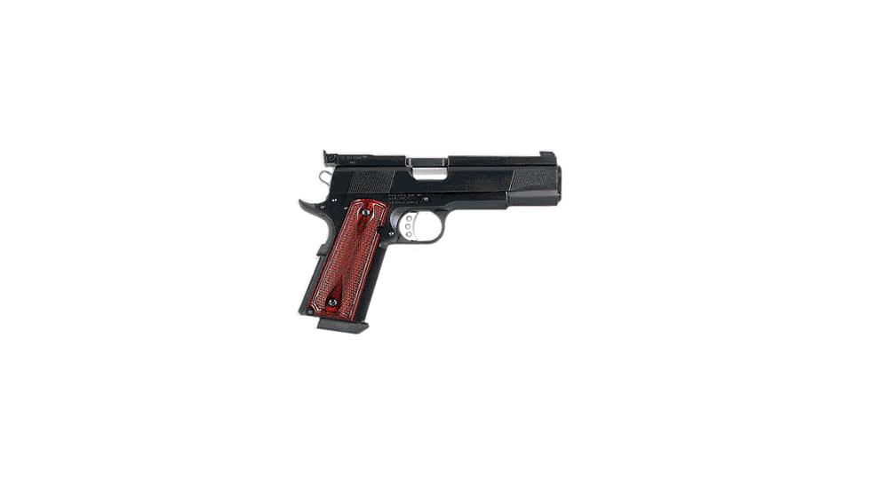 Rock River Arms Bullseye-Wadcutter Pistol, .45 ACP, 5 in barrel, chrome-moly steel frame, checkered rosewood grip, recoil operated semi-automatic, single-action, Bomar rib adjustable target, 7 round magazine, RRA-BW-FRRMPG
