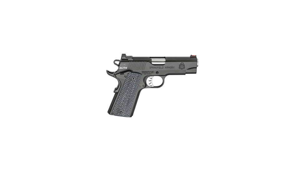 Springfield Armory 1911-RO-Elite-Champion Pistol, 9mm Luger, 4 in barrel, aluminum alloy frame, G10 composite grip, recoil operated semi-automatic, single-action, fiber-optic front, 2-dot rear, 9 round magazine, SA1911ROELTCHMP2-FRRMPG